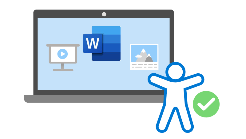 Imagen de accesibilidad en MS Word
