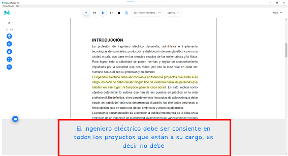 Funcionamiento de NaturalReader