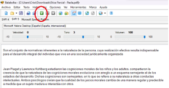 Imagen reproduciendo el texto en audio.